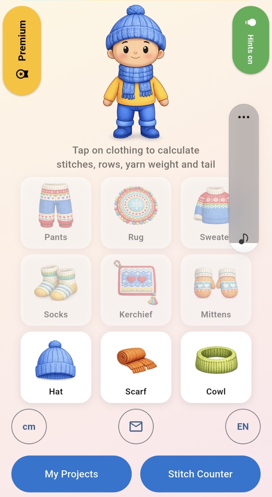 KnitPlan app screenshot (en)