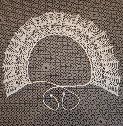 Openwork collar made of mercerized cotton