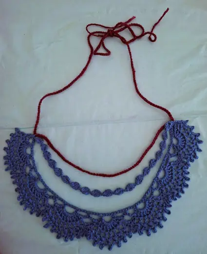 Crochet necklace.