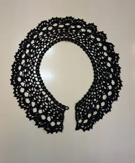 Black crochet collar